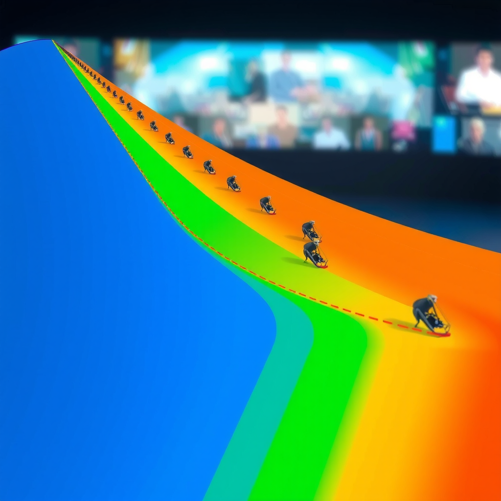 Visualization showing multiple semantic direction vectors in latent space, with examples of how moving along each direction affects the generated video content, including changes in motion speed, camera angle, and object appearance